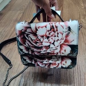 Crossbody, spiked, double sided flower, purse.
